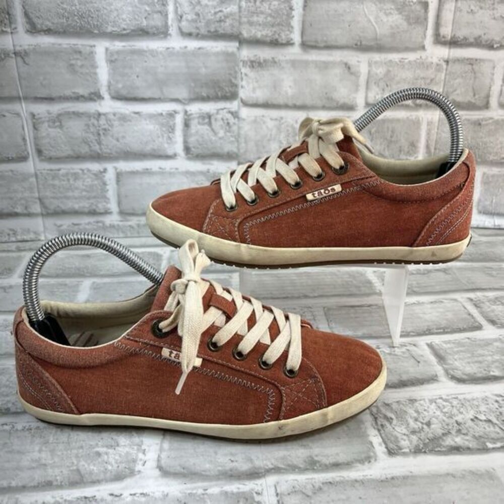 Taos Women's Size 7.5 Star Lace Up Adobe Hemp Orange Comfort Sneaker